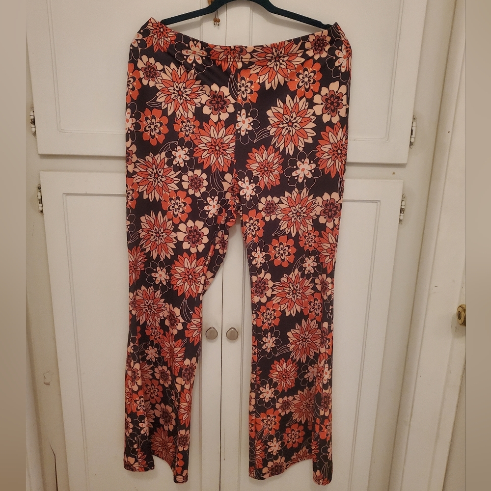 Flare print psychedelic rave festival western vintage print bell bottom … - Picture 4 of 6